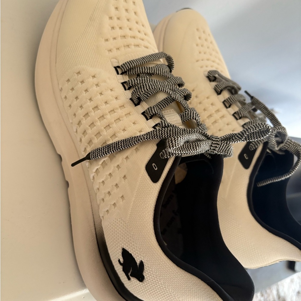 White and Black Athletic Sneakers